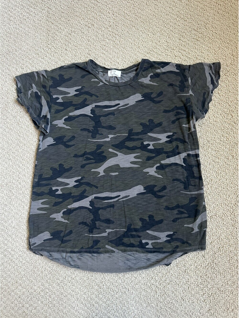 Anthropologie t.la Camouflage Tee Cap Sleeve Small